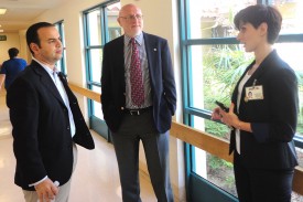 Mayor Zareh Sinanyan tours Ararat Nursing Facility with Board Chairman Joseph Kanimian and Administrator Margarita Kechichian