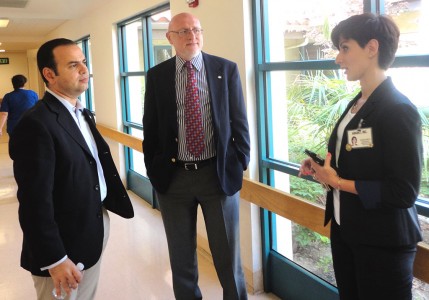 Mayor Zareh Sinanyan tours Ararat Nursing Facility with Board Chairman Joseph Kanimian and Administrator Margarita Kechichian