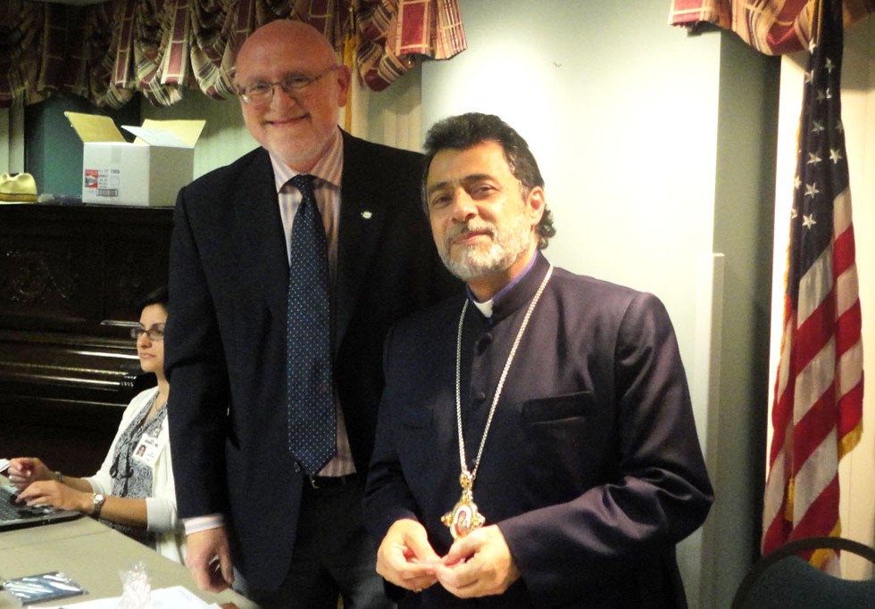 Board Chairman Joseph Kanimian and H.E. Archbishop Hovnan Derderian